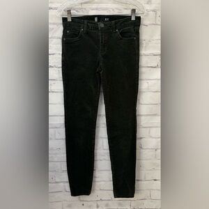 Kut From The Kloth Diana Fab Ab Skinny Green Corduroy Size 2 Stretch Preppy